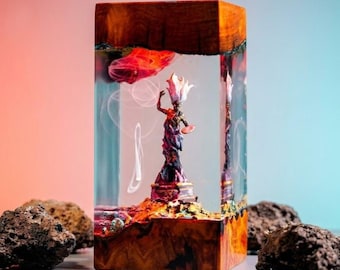 NEW Monoco - Clair Expedition 33 Resin Lamp – | Handmade LED Diorama Light | Gamer Room Decor | Fantasy Resin Night Lamp Gift