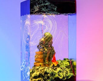 PREMIUM Onion Knight Resin Lamp – Handmade Da.rk So.uls Diorama Light, Sigward of Catarina Tribute Display & Gamer Gift for Him