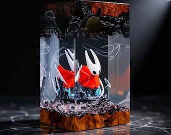 NEW Hornet Silksong Resin Night Light, Hollow Knight Gaming Diorama Lamp, Epoxy Resin Art, Indie Game Gift for Gamer