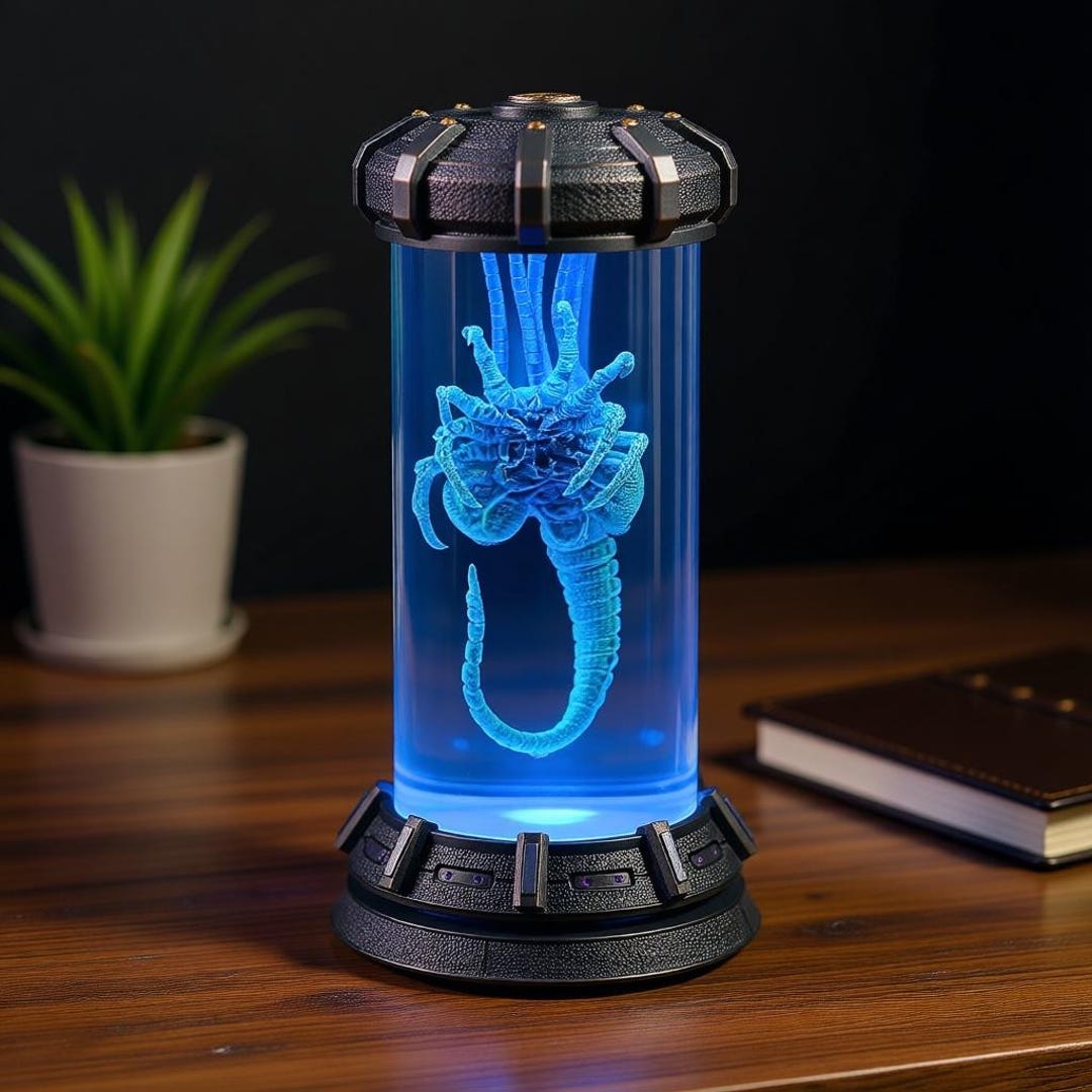 NEW Alien Facehugger Resin Night Light, Sci-fi Horror Capsule Lamp ...