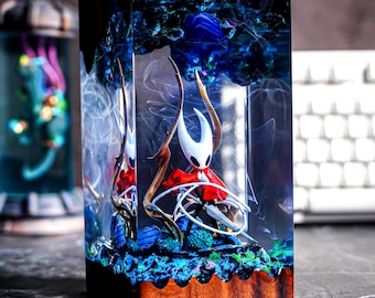 NEW Hornet Silksong Resin Night Light, Gaming Diorama Lamp, Hollow Knight Epoxy Resin Art, Home Decor, Table Lamp, Gift for Gamer