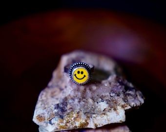 Vintage 925 Silver Ring With Smiley Faces, Sterling Silver Band, UK Size M, Happy Face Ring, Happy Emoji - Etsy Vintage 925 Silver Ring With Smiley Faces, Sterling Silver Band, UK Size M, Happy Face Ring, Happy Emoji - Etsy