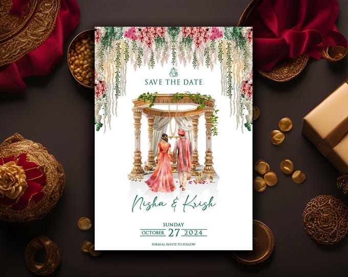custom-indian-hindu-wedding-save-the-date-invitation-digital-download