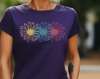 Daisy Floral T-Shirt, Flower Shirt, Summer T Shirt
