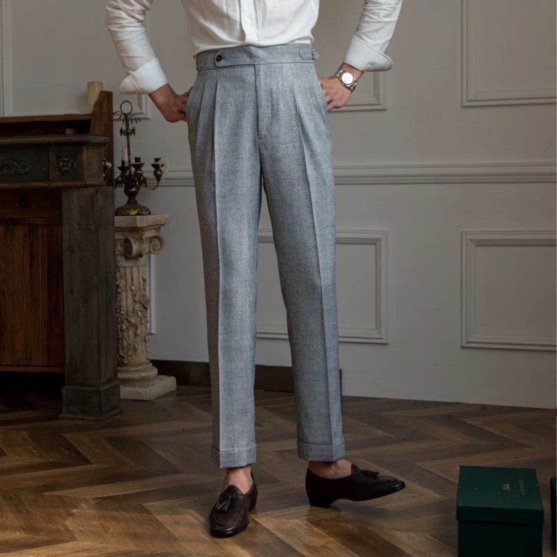 Mens High Waisted Trousers - Etsy