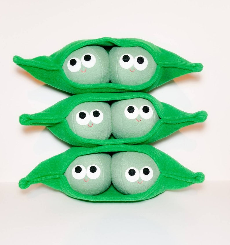 Three Peas In A Pod Plush Stuffed Food Gift Anthropomorphic | Etsy