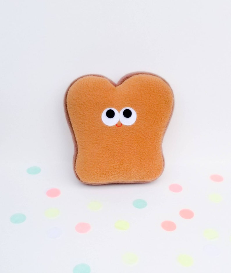 Toast Plush Food Plush Toast Play Food Plush Bread Etsy