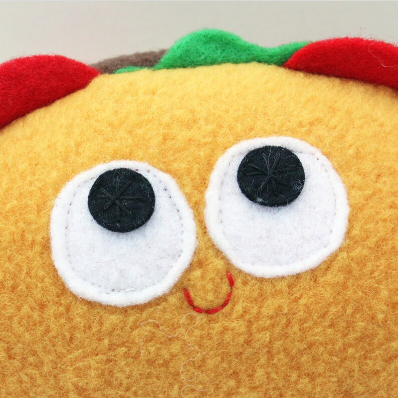 Taco Plush Stuffed Food Gift Anthropomorphic Desk Toy | Etsy