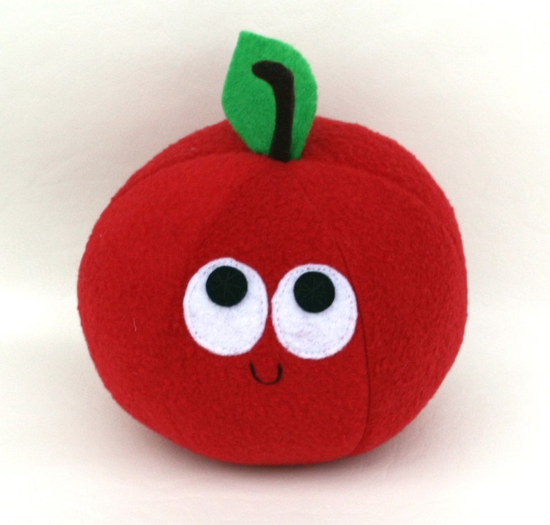 Red Apple Plush Stuffed Food Gift Anthropomorphic Desk Toy Etsy