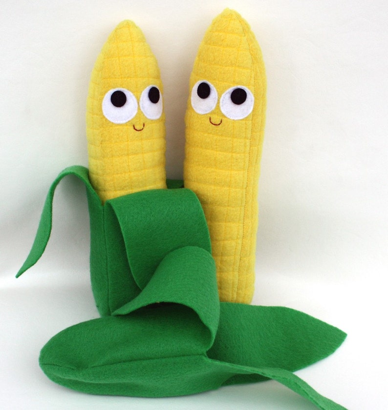 Corn On The Cob Plush Stuffed Food Gift Anthropomorphic Desk Etsy