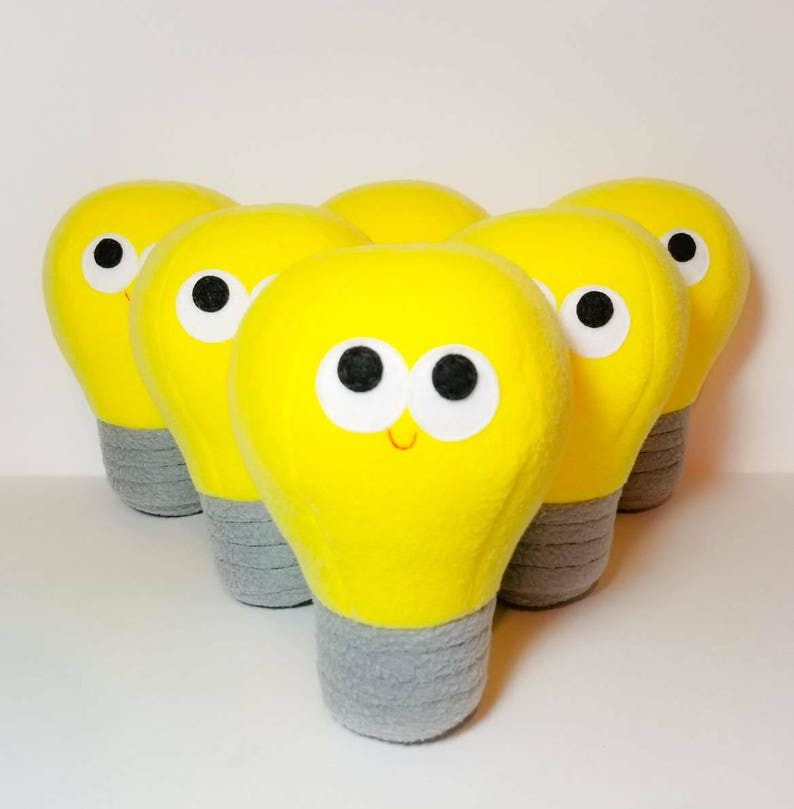 Plush Lightbulb For Pretend Play Stuffed Food Gift Etsy