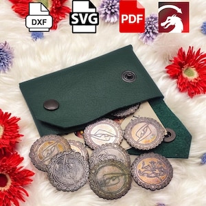 Origami-Leder-Geldbörsen-Vorlage | Digitale Schneidedatei für DIY-Bastelarbeiten | PDF, Svg, Dxf, LightBurn | Handgefertigtes Portemonnaie-Design
