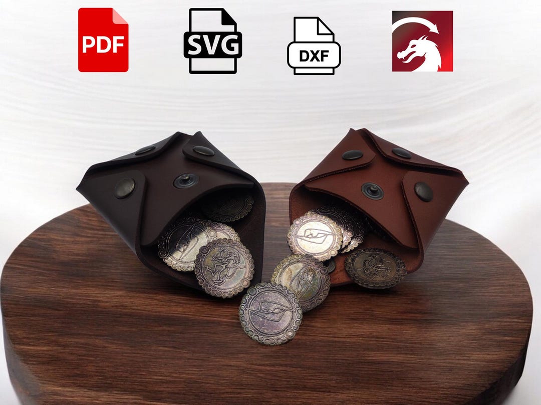 Leather Wallet Template - PDF Pattern for Leathercraft, Digital ...