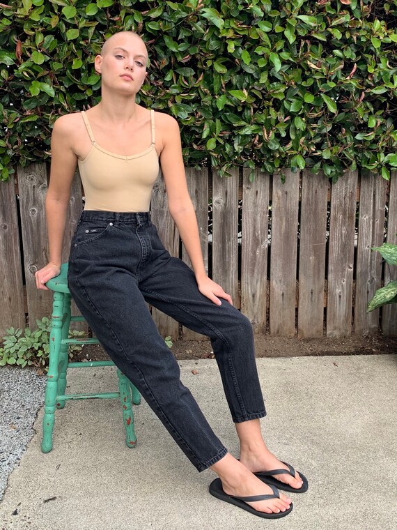 80’s high rise black Lee jeans 28 x 27