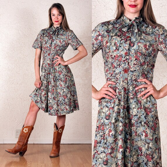 60's Albert Nipon Watercolor Dress