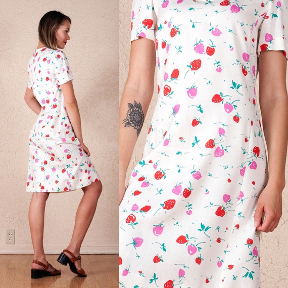 60's Nat Kaplan Couture Strawberry Dress
