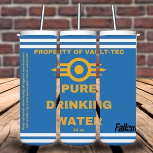 Fallout Drinking Water 20 oz. Straight Tumbler Wrap