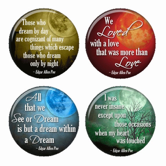 Edgar Allen Poe Love Dream Quotes Full Moons Typography Etsy