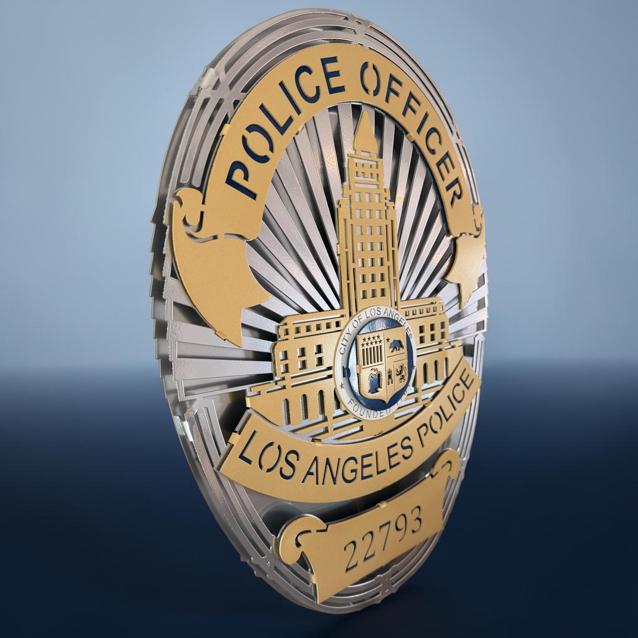 Custom LAPD Badge Sign – Personalized Police Officer Retirement