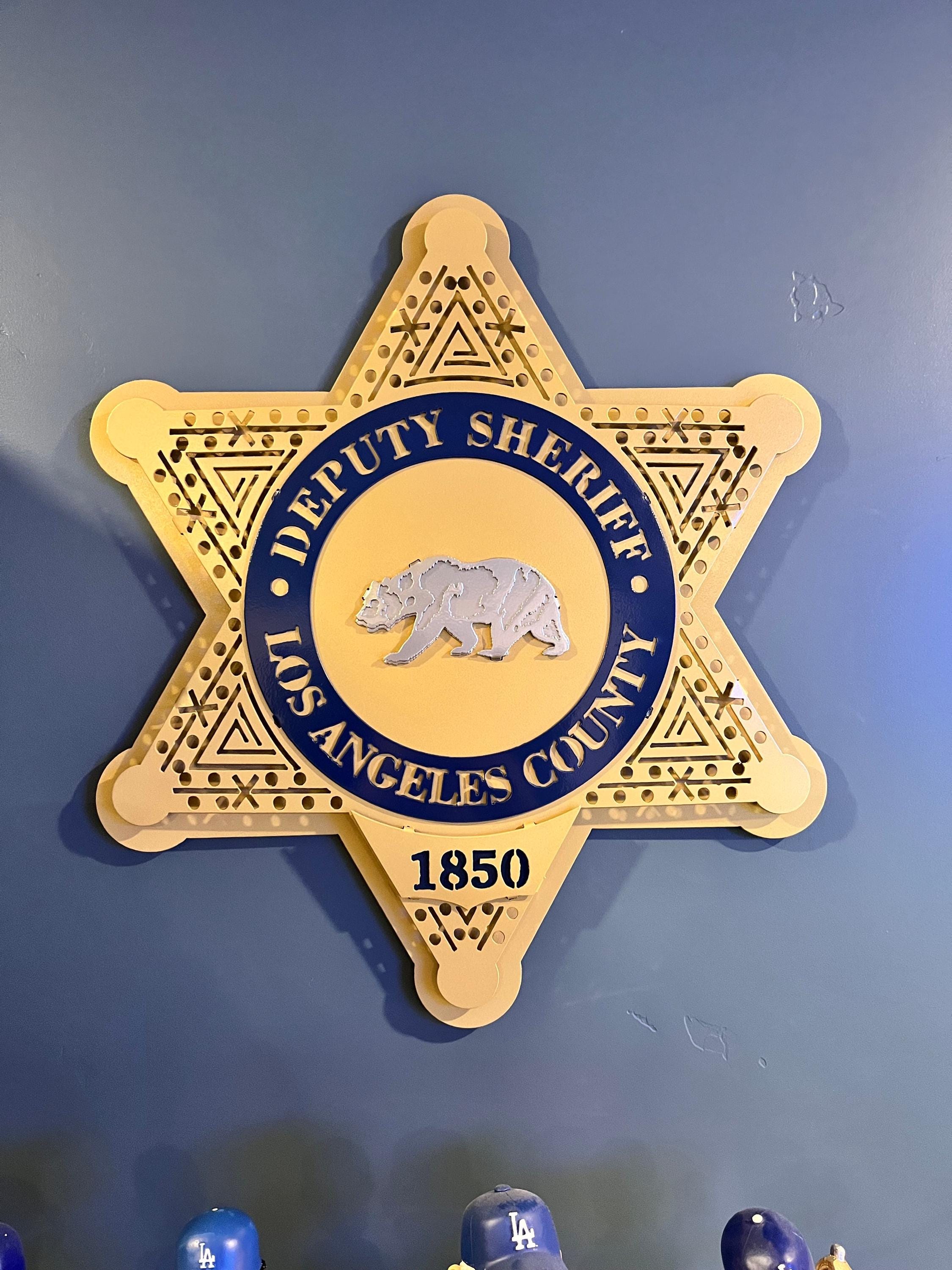 Custom LASD Badge Metal Art – Personalized Sheriff Gift - Etsy