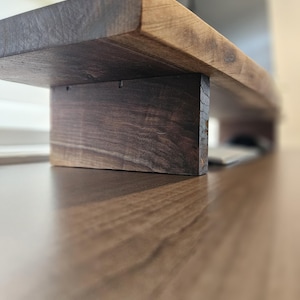 Monitor Stand Walnut Monitor Riser for Desk Riser Live Edge Monitor ...