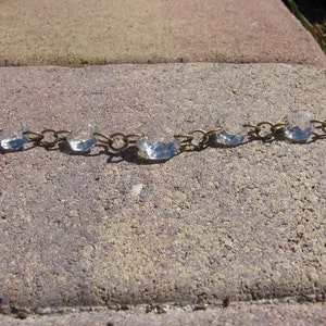 Vintage Chandelier Crystal Bracelet with Brass Chain image 5