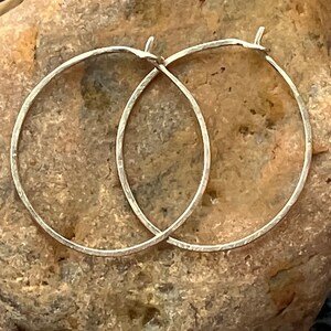 Sweet and Simple Handmade 14k Yellow Gold Filled Hoop Earrings image 2