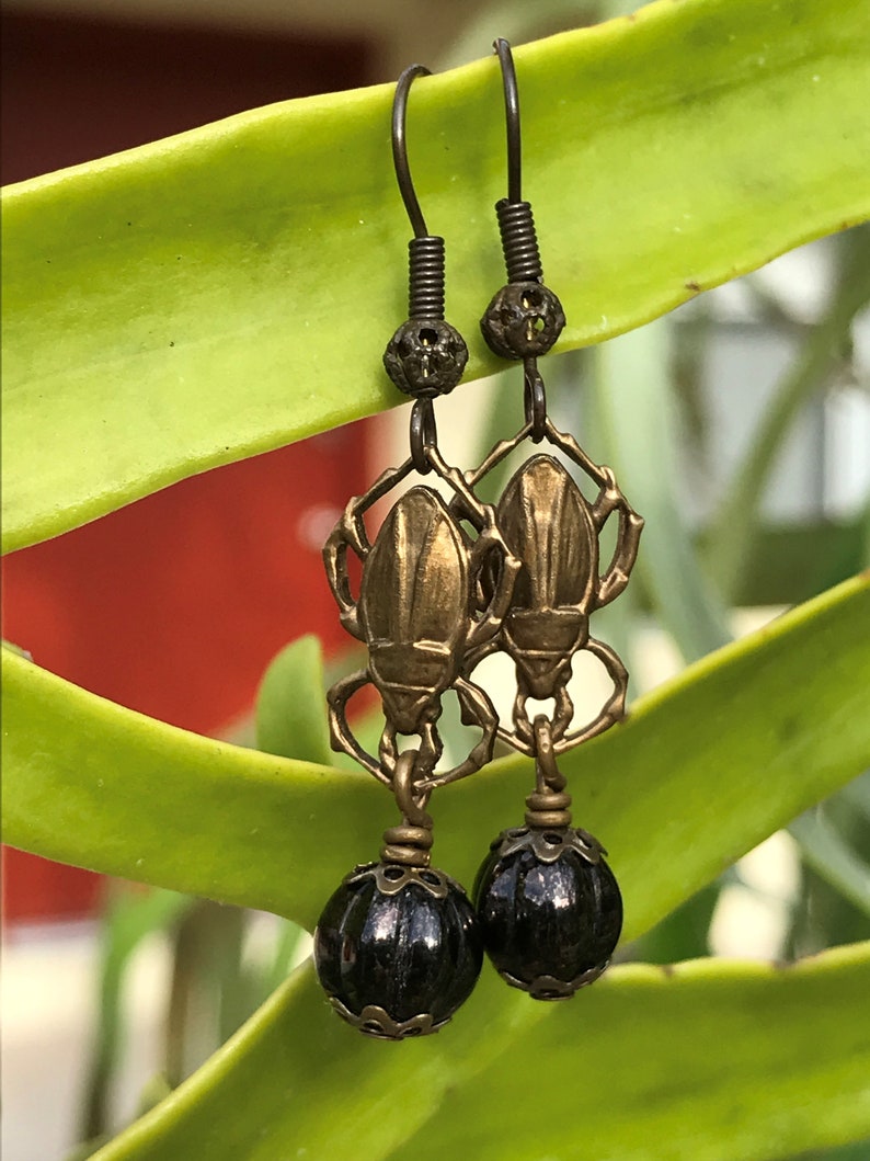 Dung Beetle Poo Roller Earrings image 2