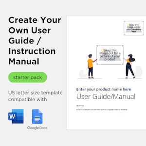 User Manual Template for Microsoft Word - Etsy