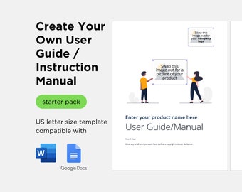 Simple US Letter Size User Guide / Instruction Manual Template in Microsoft Word and Google Docs