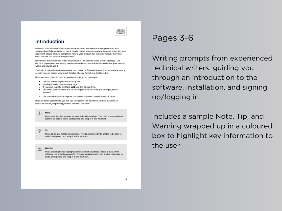 Software User Guide Template | A4 & US Letter | Compatible With ...