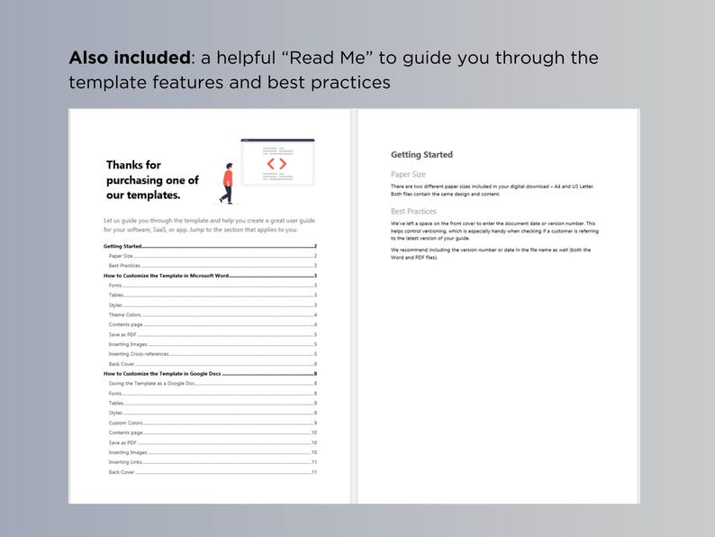 Software User Guide Template | A4 & US Letter | Compatible With ...