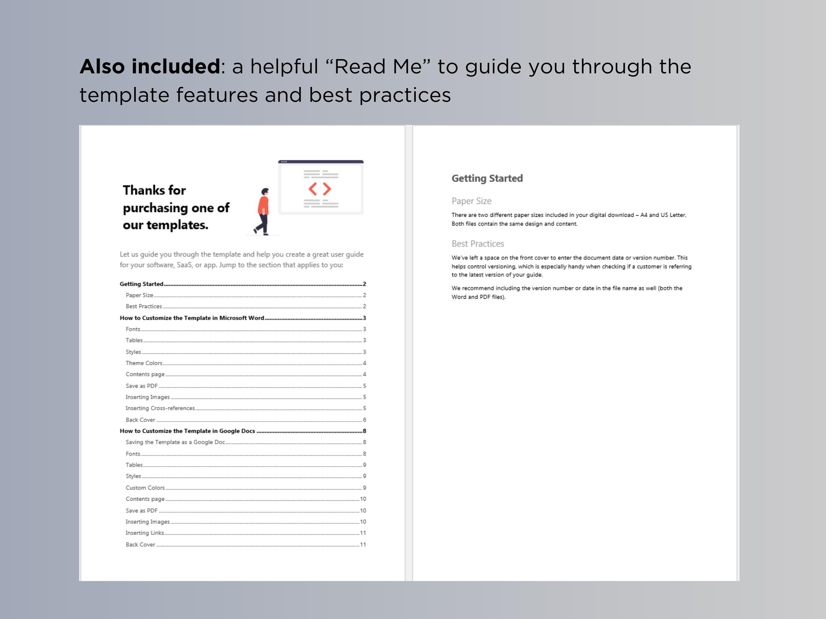 Software User Guide Template | A4 & US Letter | Compatible With ...