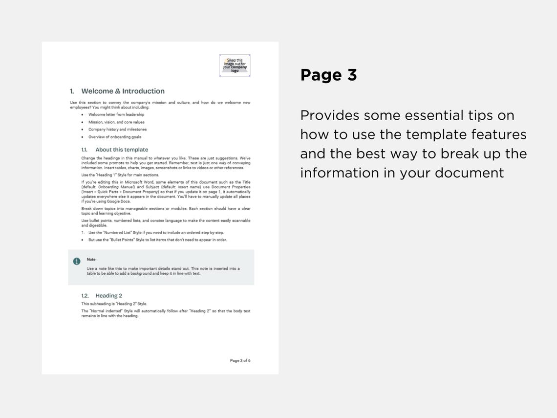 Simple Onboarding Manual Template | A4 & US Letter | Compatible With ...