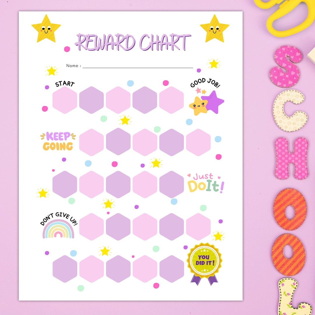 Reward Chart for Kids | Pastel Behavior Tracker | Homeschool ...