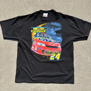 Vintage Chase Authentics NASCAR Jeff Gordon 24 DuPont Racing Tee T-Shirt L