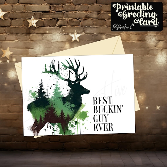 Best Buckin Guy Printable Card