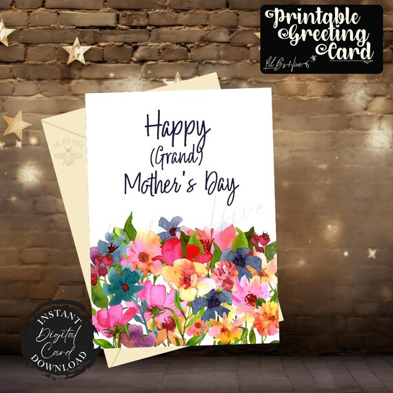 Grand Mother's Day Printable Greeting Card