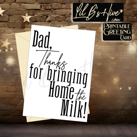 Thanks Dad Printable Card