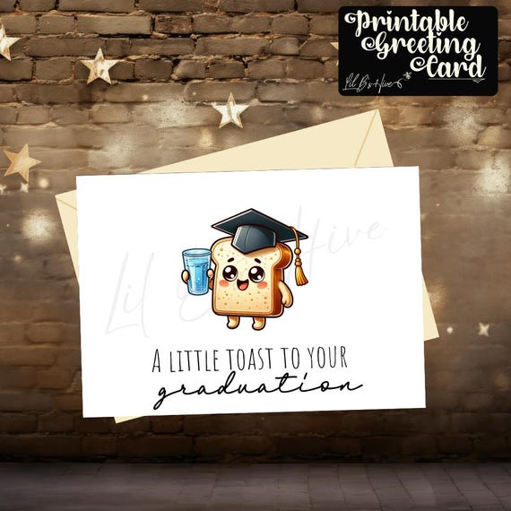 Little Toast to You Printable Card