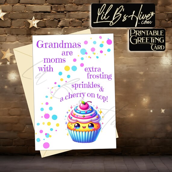 Cute Grandma Printable Card for any occasion