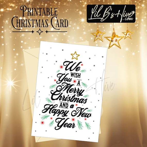 Holiday Wishes Printable Christmas Card