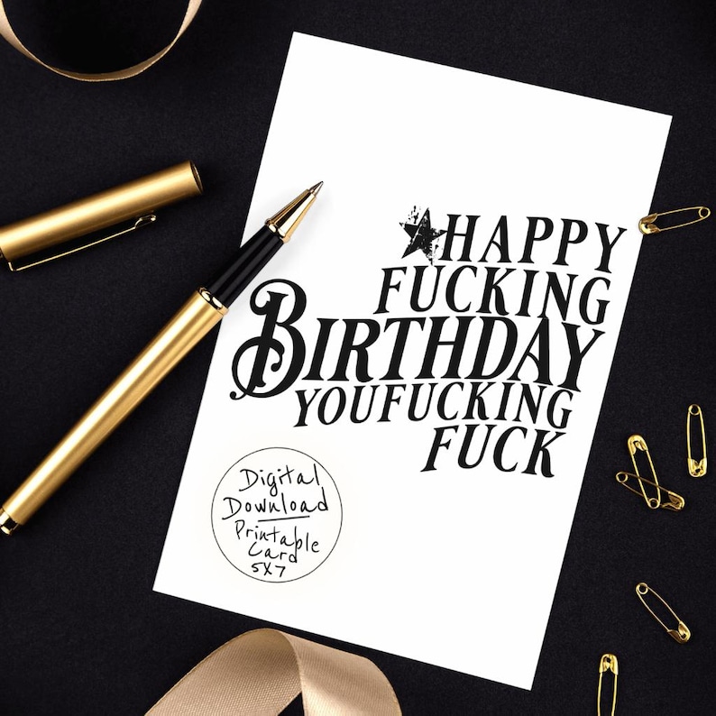 Funny Adult Birthday Card – Humorous Greeting Card For Men Or Women – Includes Envelope