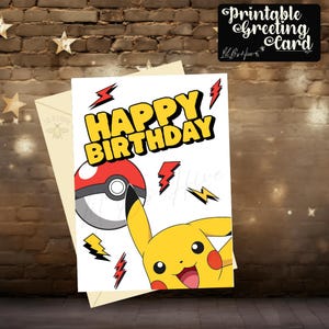 Happy birthday pikachu card - Etsy 日本