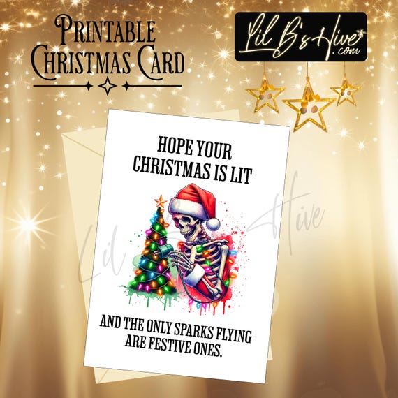 Electrician Christmas Printable Card