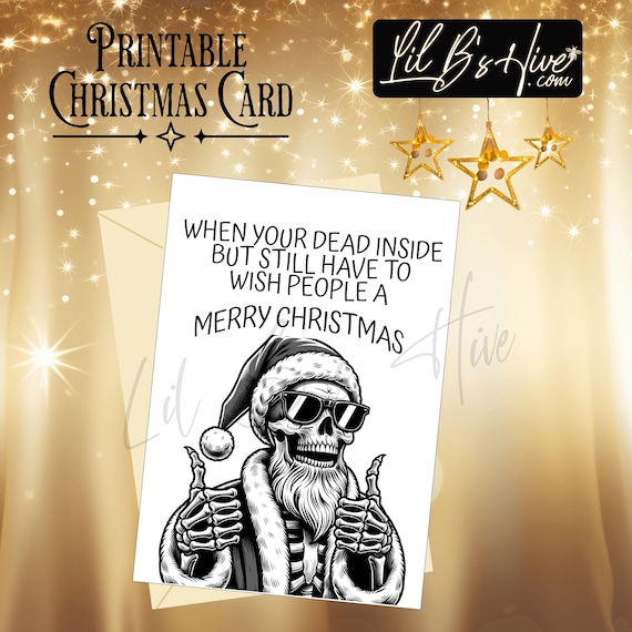 Dead Inside Printable Christmas Card