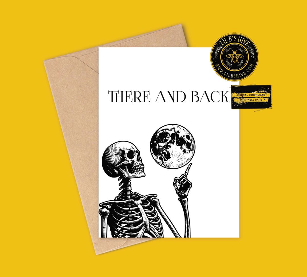 To the Moon and Back Printable Card, Anniversary Card, Halloween ...