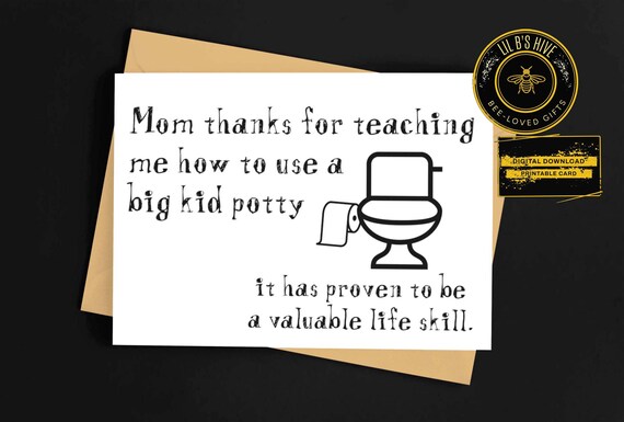 Funny Thanks Mom Printable Greeting Card