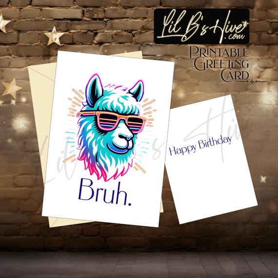 Bruh Birthday Printable Card