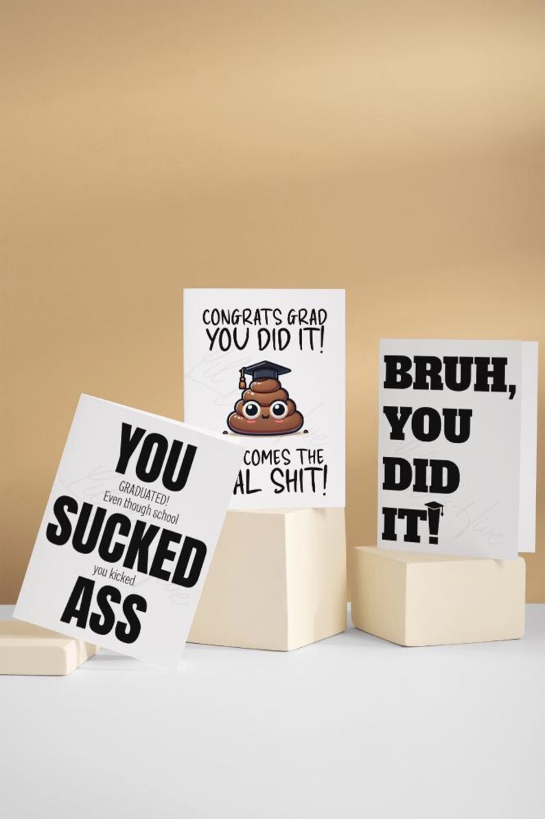 Poop Graduation Cover Funny You Graduated Printable Greeting Card, Digital Download, Graduate ...